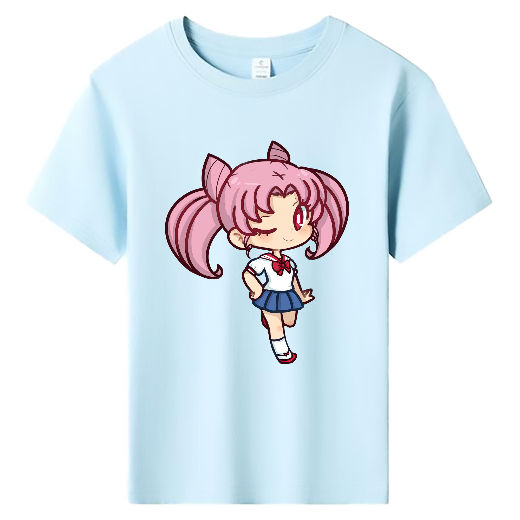 （画像用） 美少女戦士セーラームーン ちびうさ Sailor Moon Chibiusa Tsukino Usagi Small Lady Serenity 綿100％キッズTシャツ（フロントプリント）